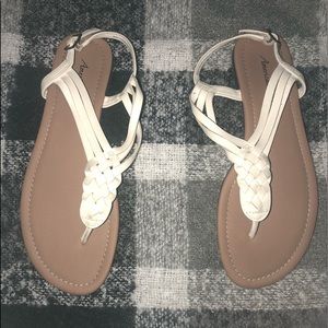 White sandals